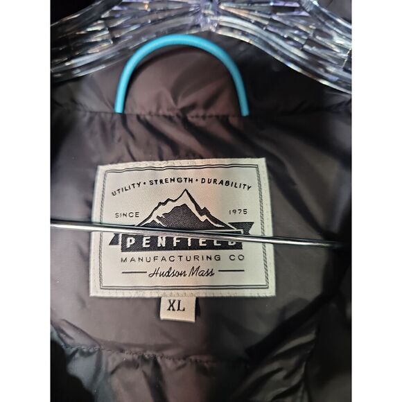 Penfield Black Puffer Hooded Vest Jacket Zipper Closure Zippered Pockets XLarge - Picture 5 of 9
